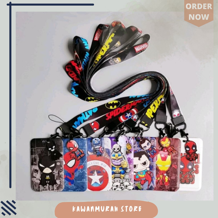 

Lanyard Trendy Motif Avengers Gundam / Photo Card Holder Batman