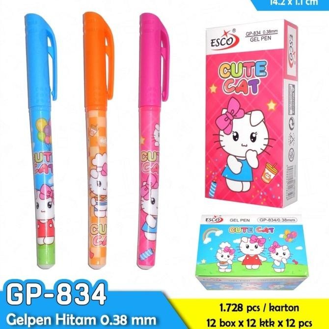 

pen gel motif cute cat isi 12