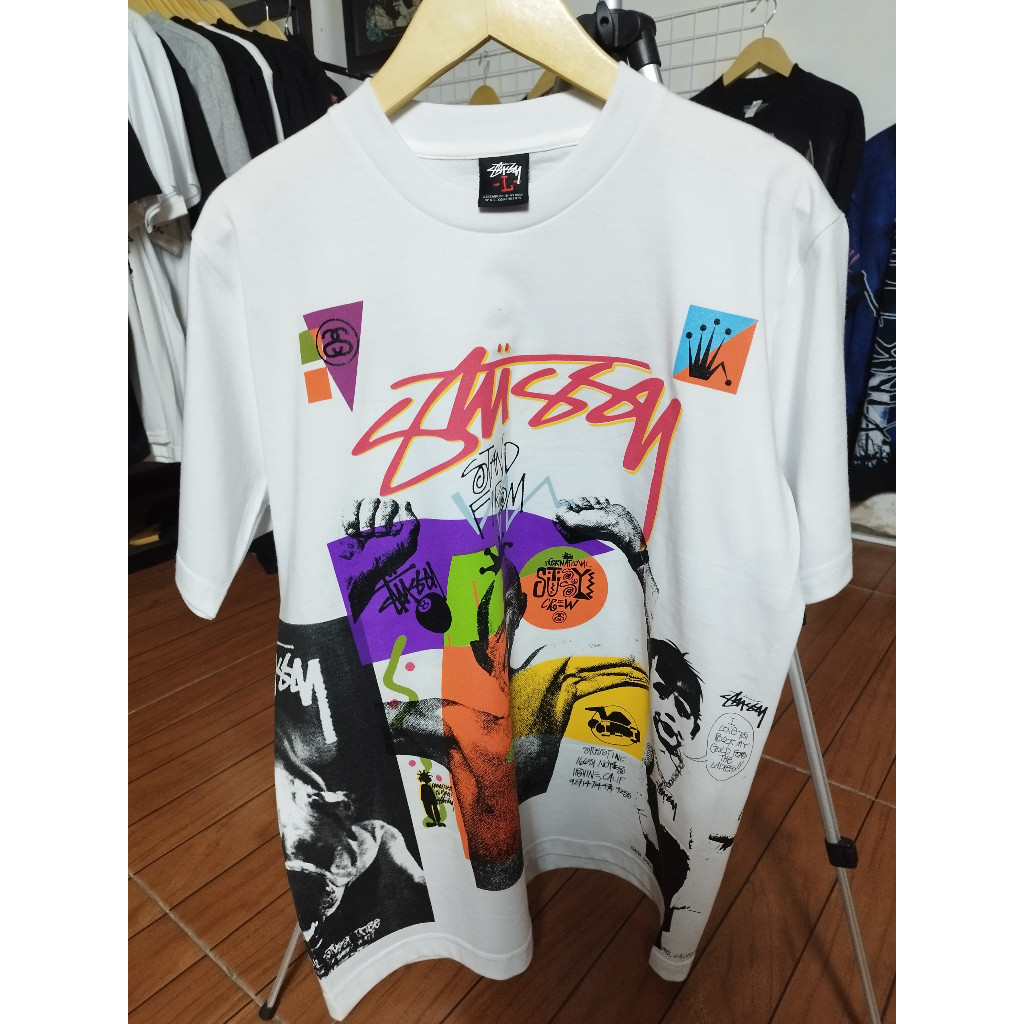 stussy mc laren pre white vintage t-shirt