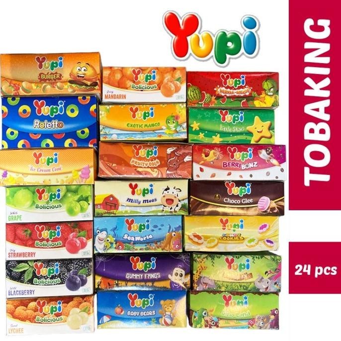 

Yupi Permen Jelly Box Isi 24 Burger Bolicious Marshmallow Dino Bear