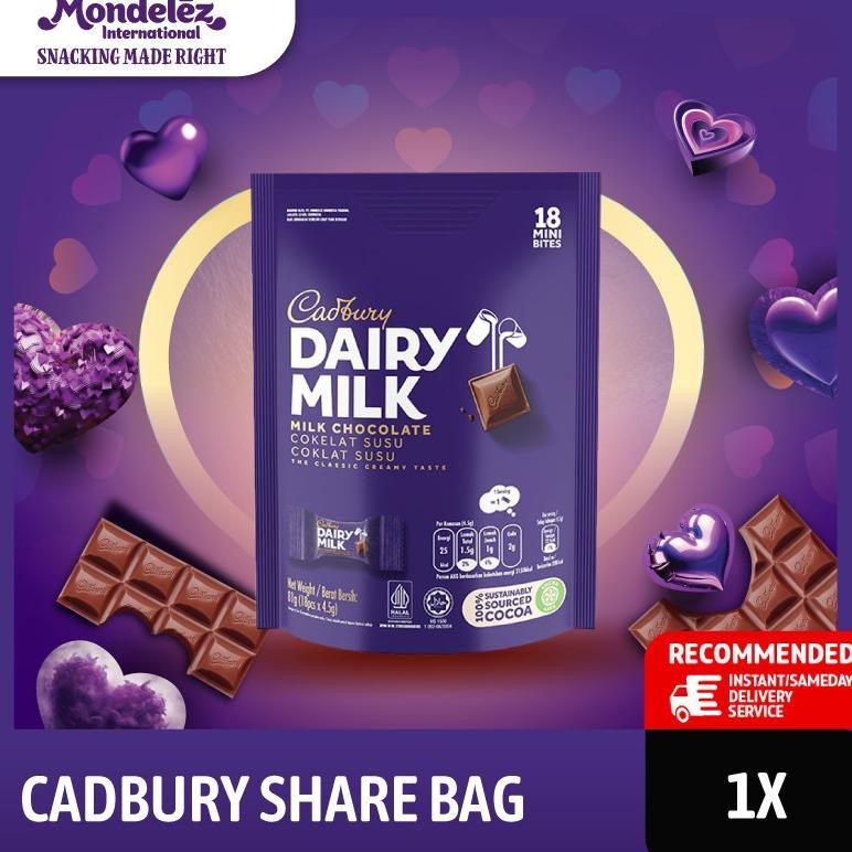 

Cadbury Dairy Milk Cokelat Sharebag Isi 18 - Edisi Ramadhan