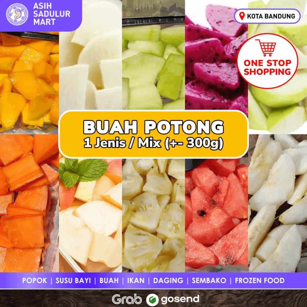 

Aneka Buah Potong +- 300Gr Dan Rujak Bandung Promo (Mangga, Buah Naga, Nanas, Pepaya, Semangka, Melon, Apel, Pear, Bengkuang, Jambu Kristal) | Asih Sadulur Mart
