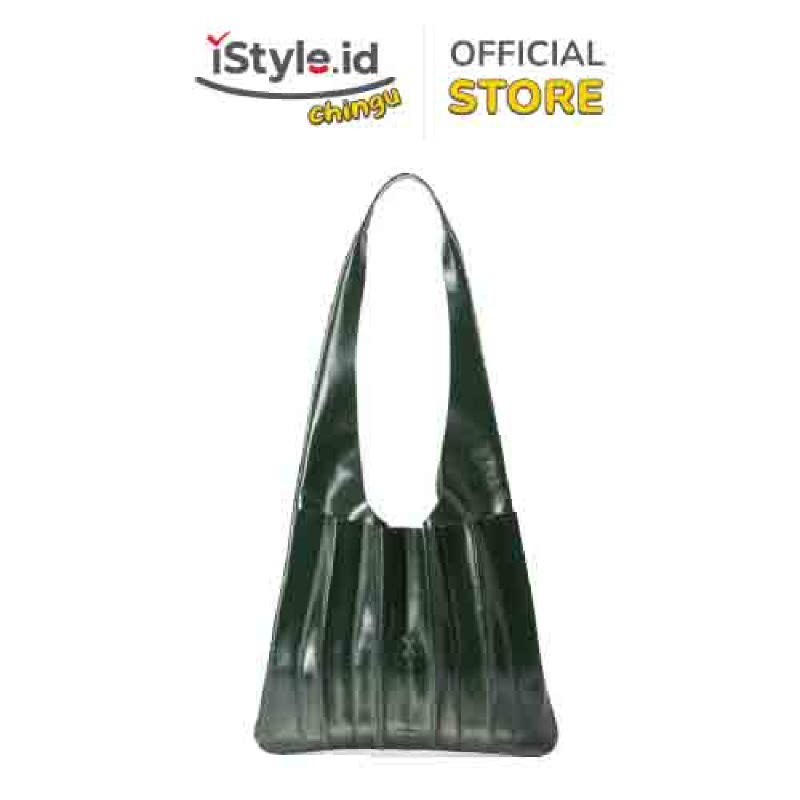 JOSEPH AND STACEY LUCKY PLEATS SHOULDER BAG - KOMBU GREEN