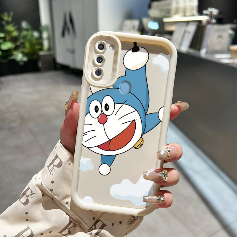 Casing Hp Samsung Galaxy A11 M11 Case lembut ganda Softcase pola kucing robot menyenangkan Kesing HP