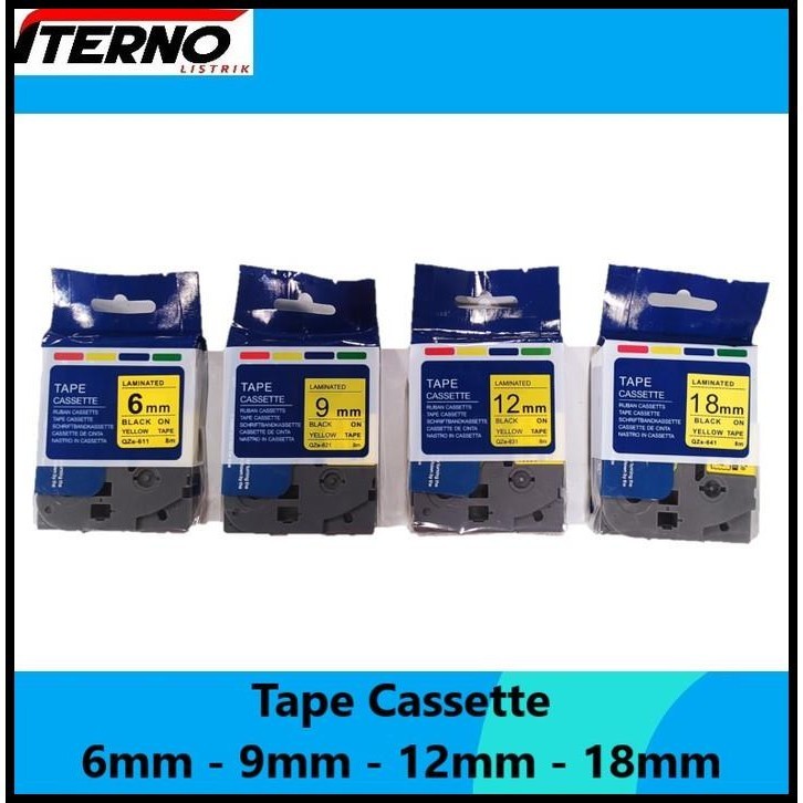 

BEST DEAL LABEL TAPE CASSETTE COMPATIBLE TZE-621 BROTHER 9MM BLACK ON YELLOW !!!!