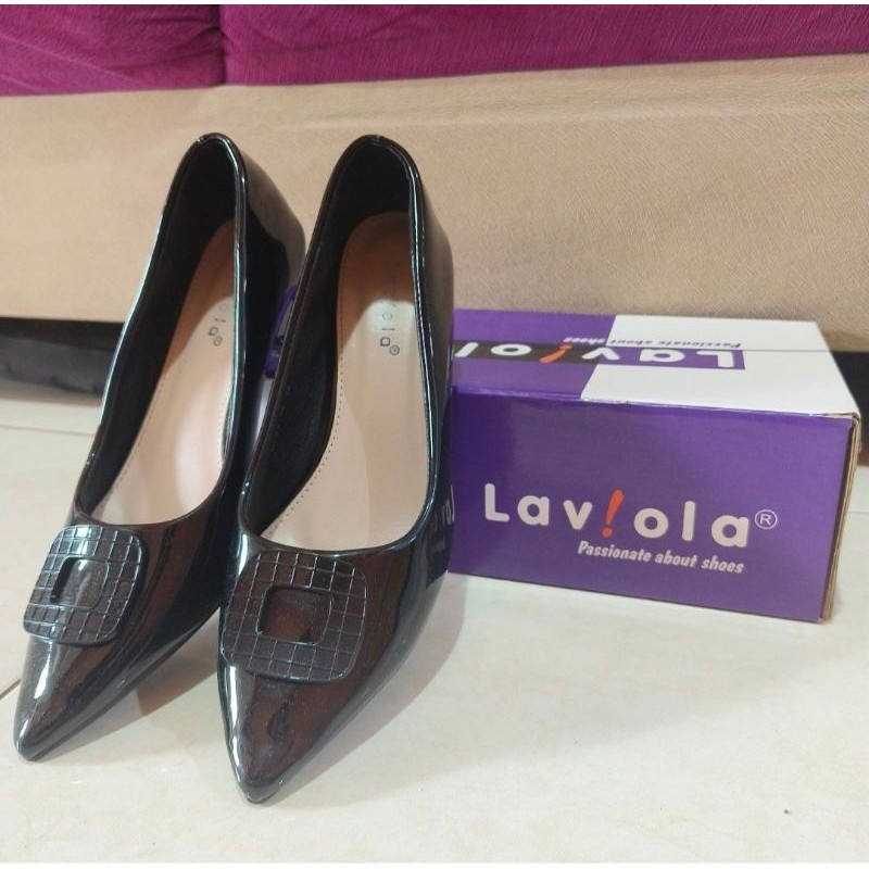 Laviola 3763 FED Sepatu Kerja Pantofel Heels Wanita