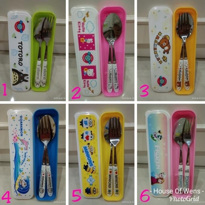 Terlaris Sendok Makan Set / Sendok Makan Karakter / Sendok Keramik Terbaik