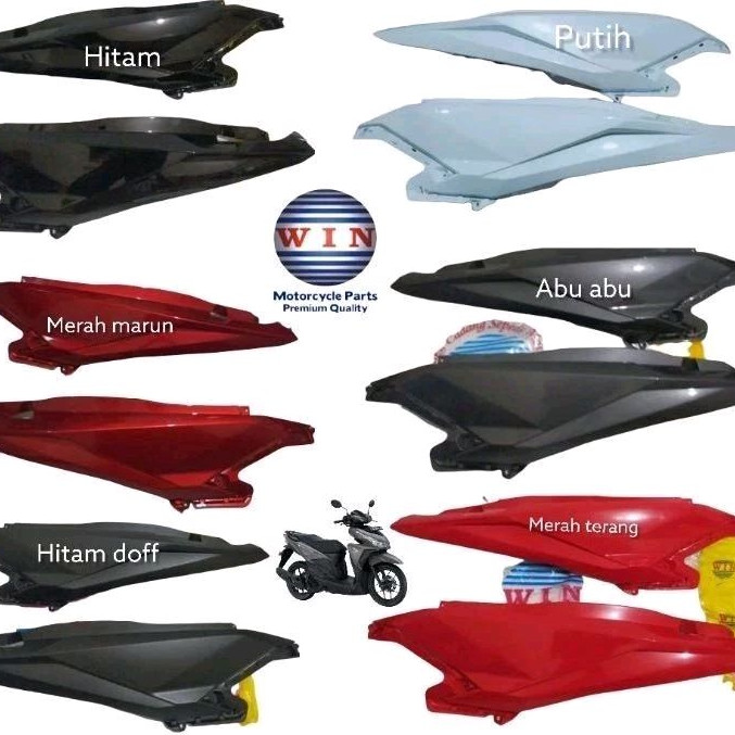Cover body belakang vario 125 150 led old k59 putih hitam merah marun hitam doff abu abu merah cokla