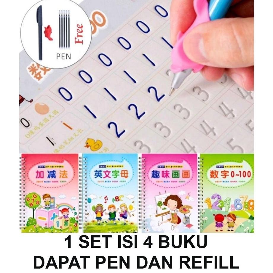 

Mainan Edukasi Sank Magic Practice Book 1 Set Isi 4 Buku + Pulpen Rm