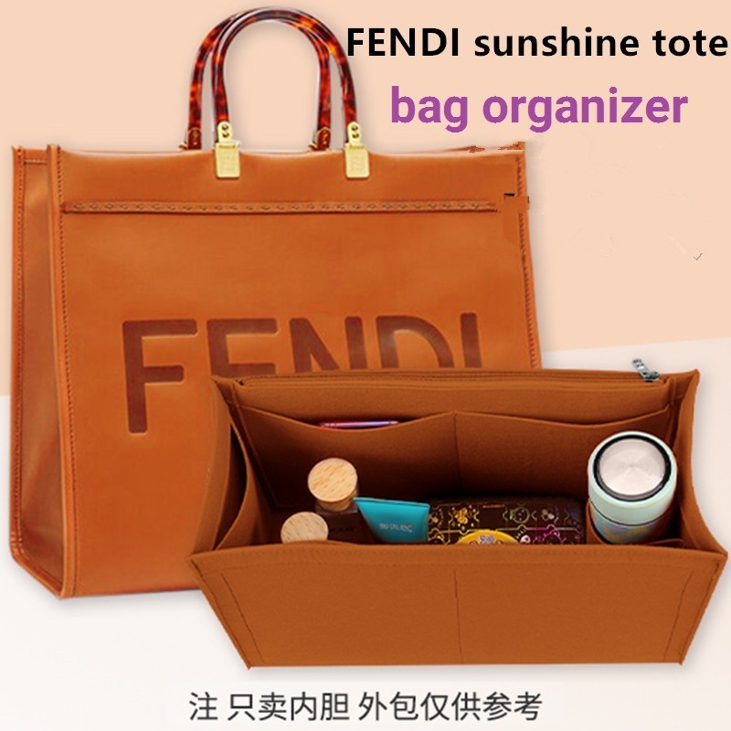 【Only Organiser】For fendi sunshine Tote Small Medium Larg Bag Organizer Insert Makeup Divider Shaper