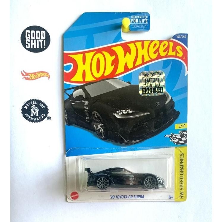 hot wheels 20 toyota gr supra hitam / black