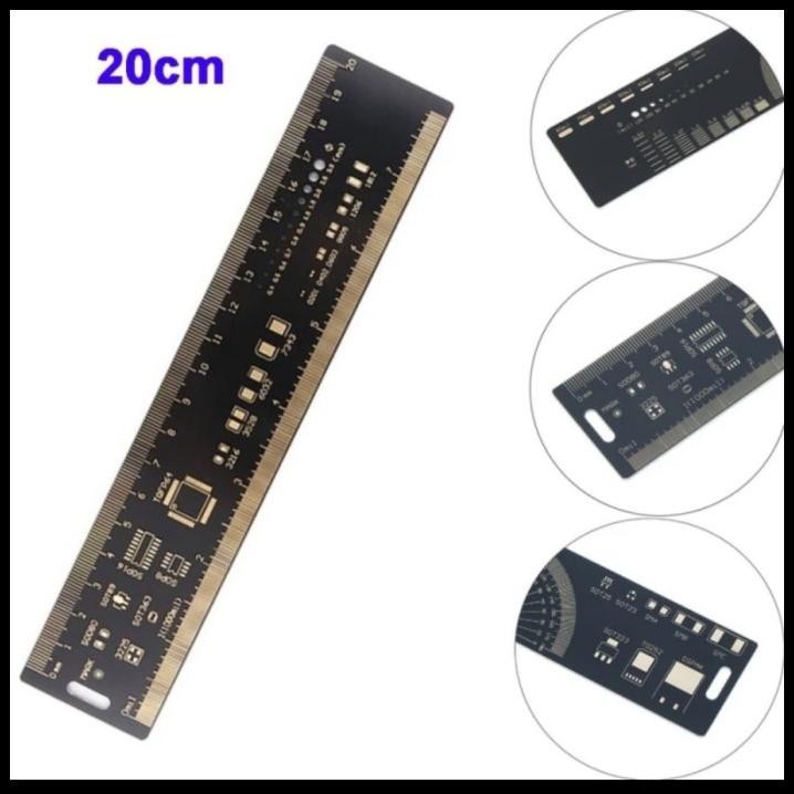 

TERBARU MULTIFUNCTIONAL PCB RULER 20CM 180 ANGLE MEASUREMENT PENGGARIS !!!!