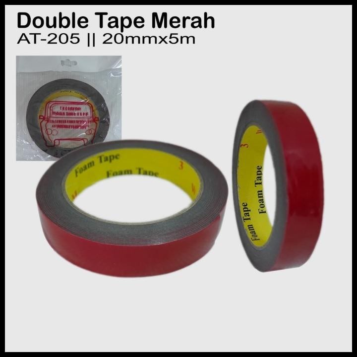 

HOT DEAL DOUBLE TAPE PEREKAT LEM BOLAK BALIK-MERAH 20MM X 5M AT-205 !!