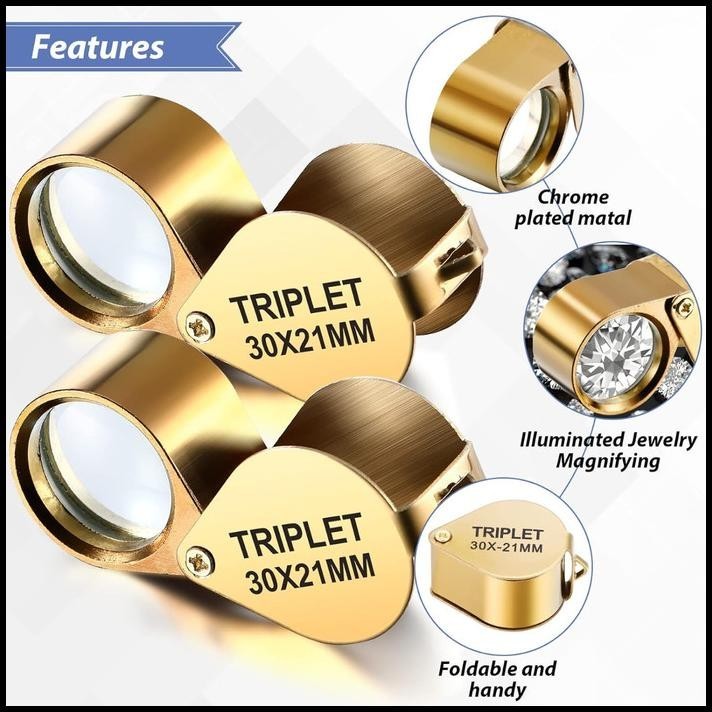 

TERBARU JEWELER'S LOUPE TRIPLET 30X - 21MM KACA PEMBESAR SAMPAI 30 X !!!!