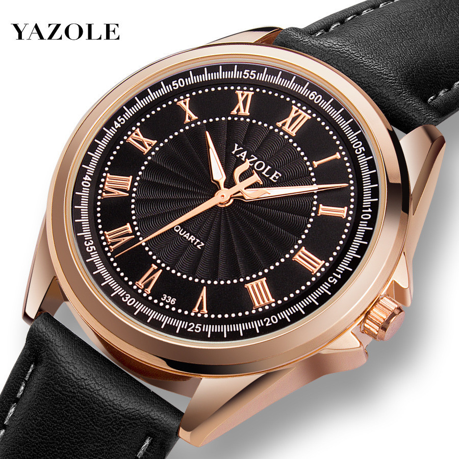 YAZOLEBusiness Men's Watch Quartz Watch Men's Watch Leather Luminous Waterproof Fashion Manufacturer