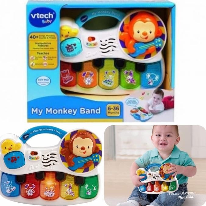 Vtech My Monkey Band - Mainan Edukasi Anak Original Pengiriman Cepat