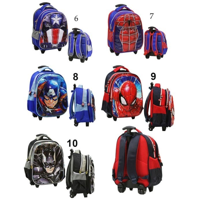 Tas Trolley Anak Tk 6D Avengers - Batman - Iron Man