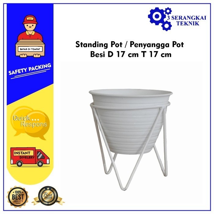Standing Pot / Penyangga Pot Besi D 17 Cm T 17 Cm
