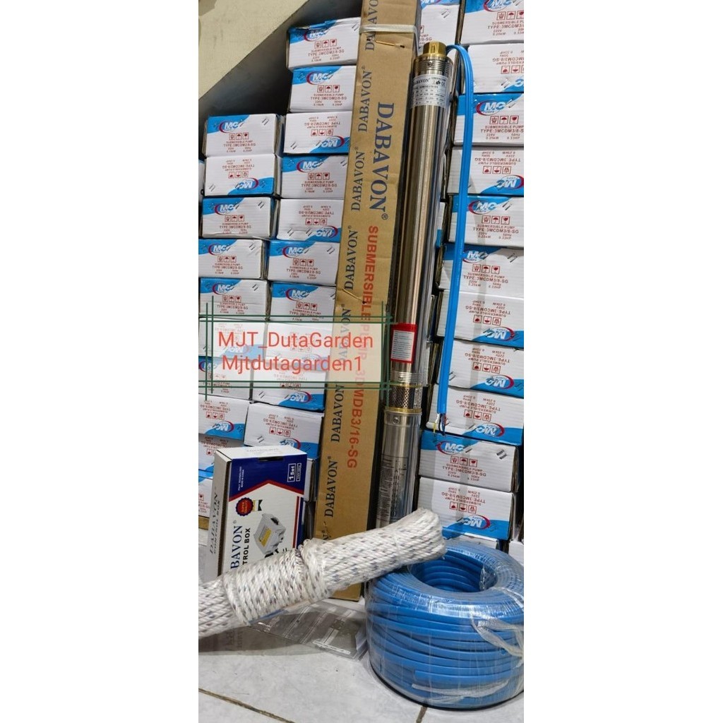 Pompa Satelit 3 Dabavon 0.75Hp+Kabel Satelit 50M+Tampar 50M