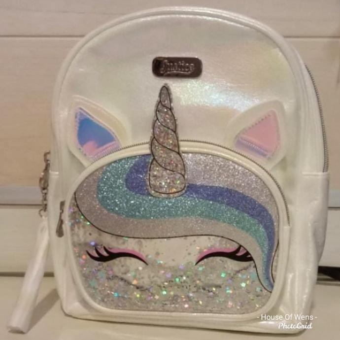 Ready Justice Irridescent Unicorn Mini Backpack - Tas Mini Justice Original