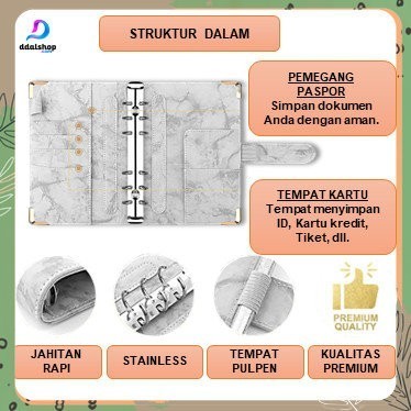 

Bugdgeting Binder A6 Organizer Uang Cash Budget Envelope Zipper Bahan