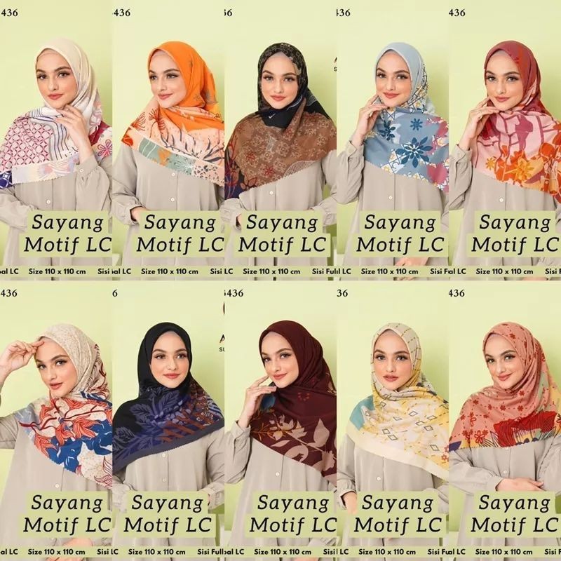 Promo Mega Sale 5.5 // HIJAB SEGI EMPAT MOTIF VOAL AZZAHRA HIJAB SEGI EMPAT JILBAB MOTIF SEGI EMPAT