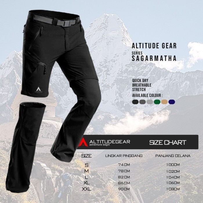 Celana Gunung Sambung, Altitude Sagarmatha, Celana Gunung Quidry