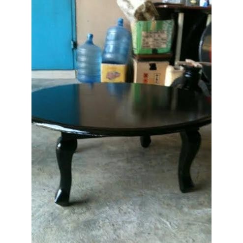 Barang Terlaris Meja Oshin Meja Bulat Lesehan Kayu Asli Ready Tokodenai8