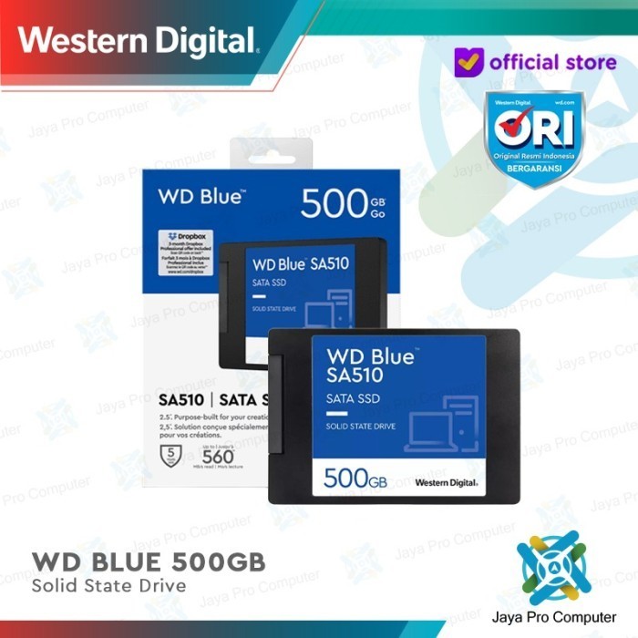 WD BLUE 3D NAND SSD 500GB - WDC WESTERN DIGITAL 500 GB SATA3 2.5" ORIGINAL BEST QUALITY
