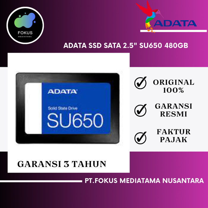 SSD ADATA SU650 ULTIMATE 480GB 2.5" SATA III ORIGINAL BEST QUALITY
