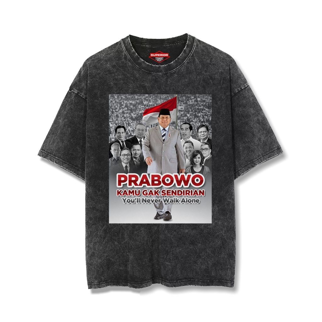 KAOS PRABOWO GIBRAN oversize slimfit wash tshirt KAOS PRESIDEN 02 PRBW-5