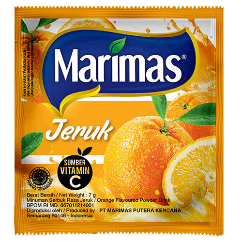 

MARIMAS Jeruk Segar Minuman Serbuk Rasa Jeruk 7gr 1 PCS /F092