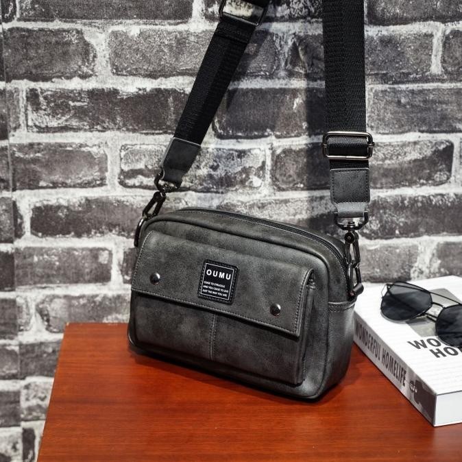 Tas Selempang Kulit Pria Slingbag Tas Pria Oumu Stok Terbatas