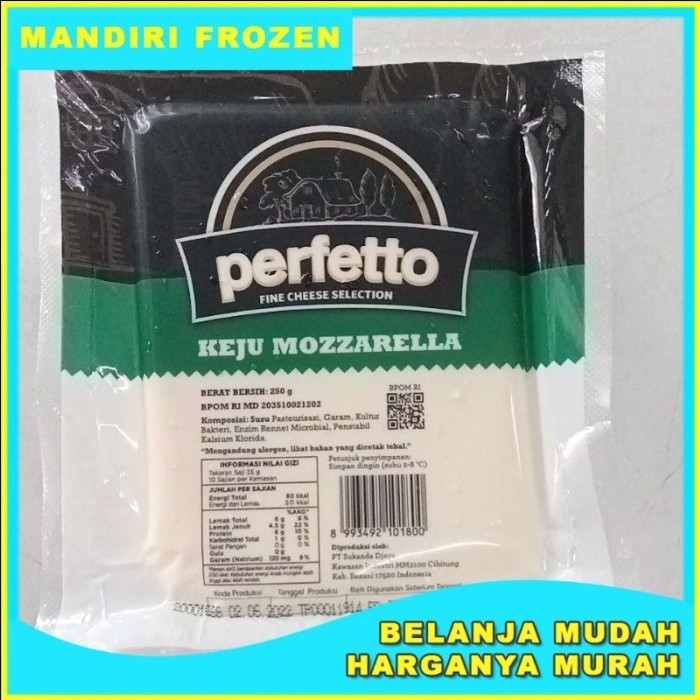 

KEJU MOZZARELLA PERFETTO 250 GR - KEJU ENAK DAN MURAH