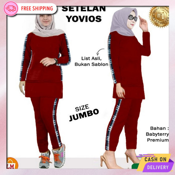 Oneset Bj Olga Bju Senam Set Sport Bsju Celana Set Stelan Training Pakaian Olah Raga Senam Ibu2 Sera