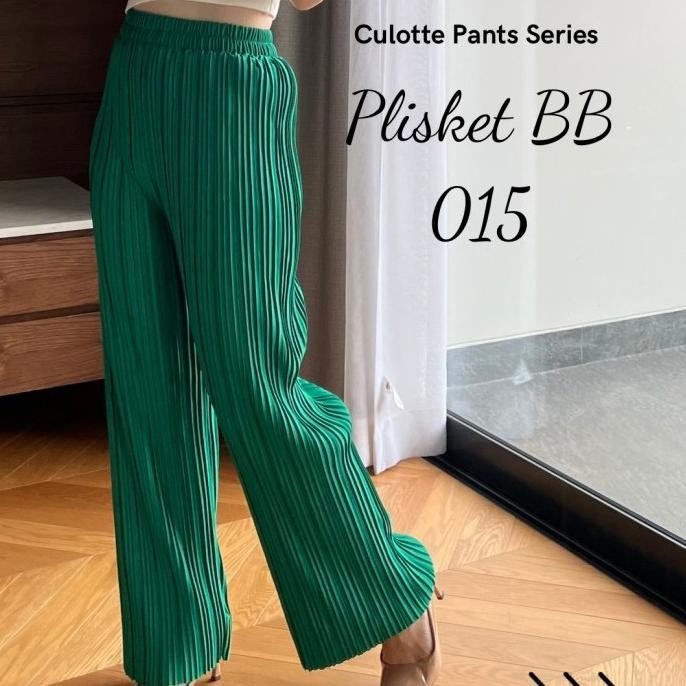 (1/2) Celana Pensil Plisket BB / Pleats Pants Wanita Jumbo Premium 015