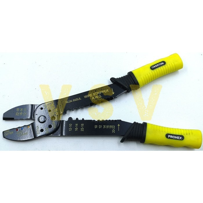 HASSTON PROHEX CRIMPING PLIER 9" / TANG CRIMPING / KUPAS KABEL