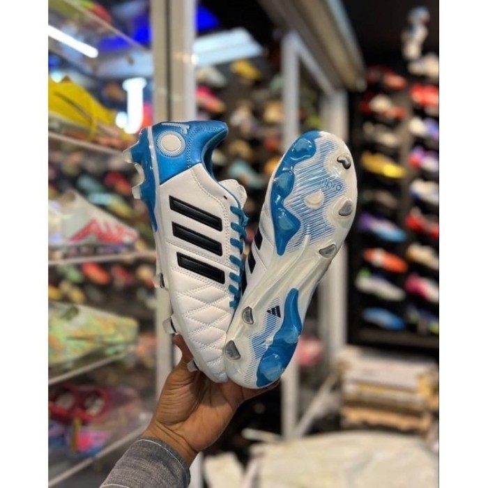 SEPATU BOLA ADIDAS ADIPURE 11 PRO WHITE BLUE