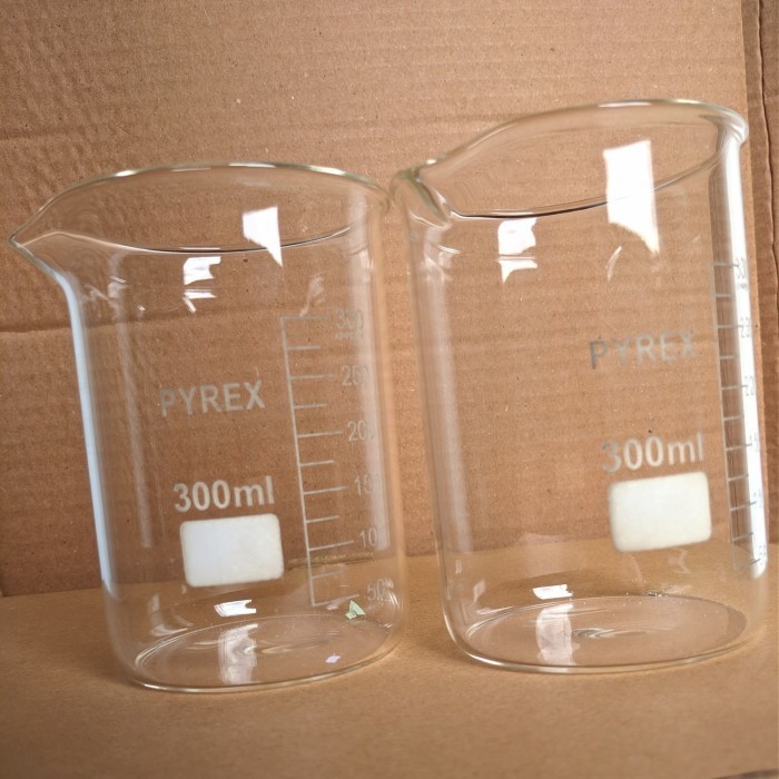 Beaker Glass 300 Ml -Gelas Kimia Cap Gelas Ukur 300 Ml Pyrex