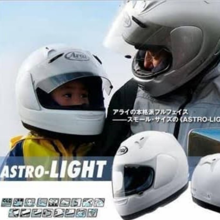 HELM ANAK ARAI ASTRO LIGHT WHITE MADE IN JAPAN