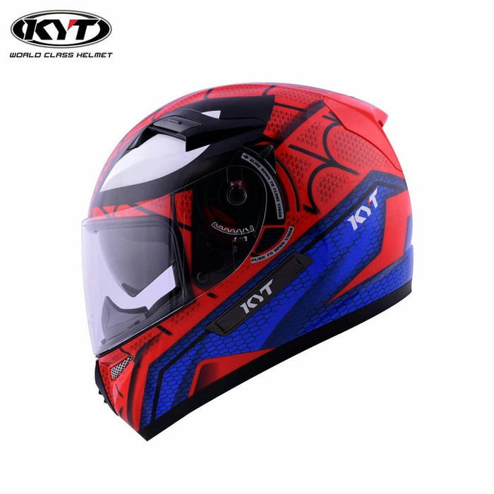 HELM KYT K2 RIDER SPIDERMAN MARVEL RED BLUE K2RIDER MERAH