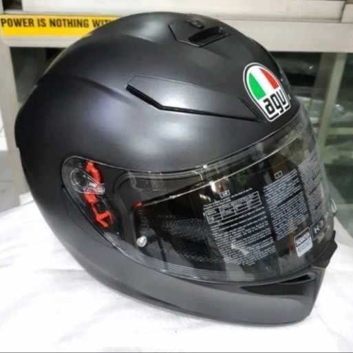 HELM AGV K3SV SOLID BLACK DOFF MATTE ORIGINAL ITALY FULLFACE