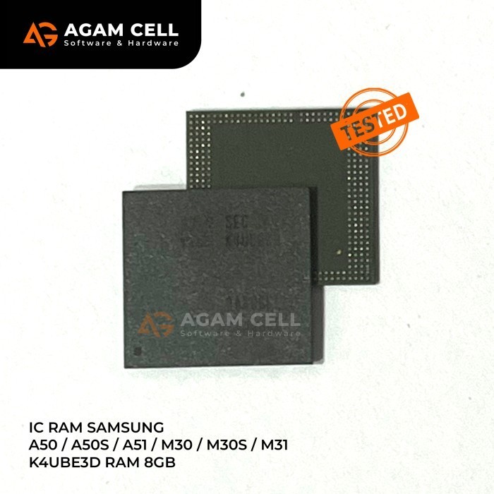 IC RAM SAMSUNG A50 / A50S / A51 / M30 / M30S / M31 / K4UBE3D RAM 8GB