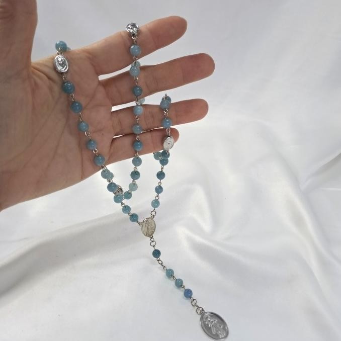 Rosario koronka Aquamarine