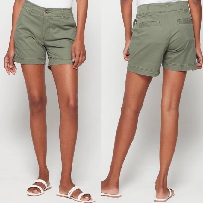 Celana Pendek Wanita Katun Mid Rise GAP Girl Friend Short Pants