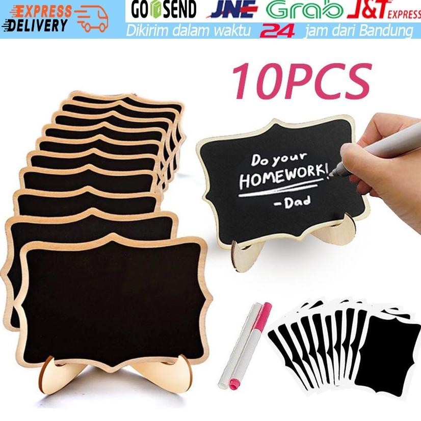 

Special Sale! SET 10PCS Papan Tulis Kapur Kecil / Mini Chalkboard / Papan Kapur Menu Cafe / Papan RESERVED Viral