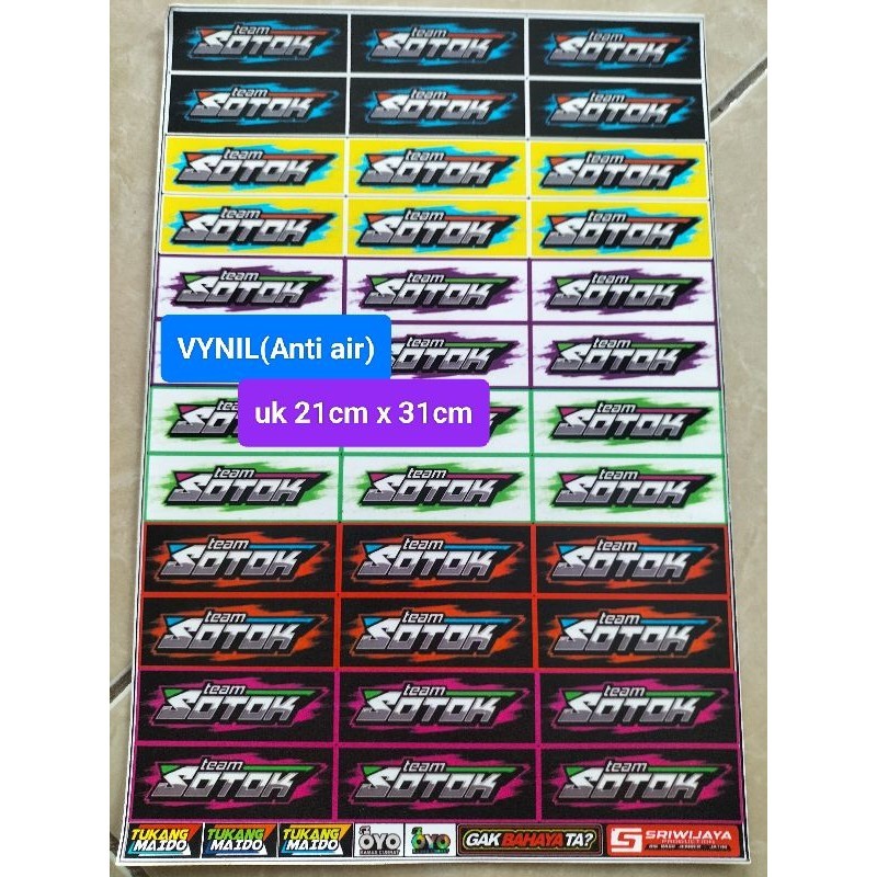 

STIKER TEAM SOTOK | STIKER SOUNDSYSTEM | STIKER ANTI AIR | STIKER VYNIL | STIKER PACK | STIKER 1 LEMBAR Ukuran 21cmx31cm