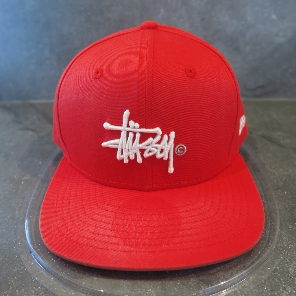 Topi New Era - Snapback Cap - 59Fifty - Stussy Red - Sign