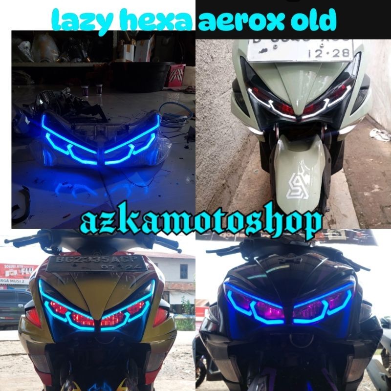 hexa frame  aerox old 155 dan aerox new 155 concted lazy hexa aerox
