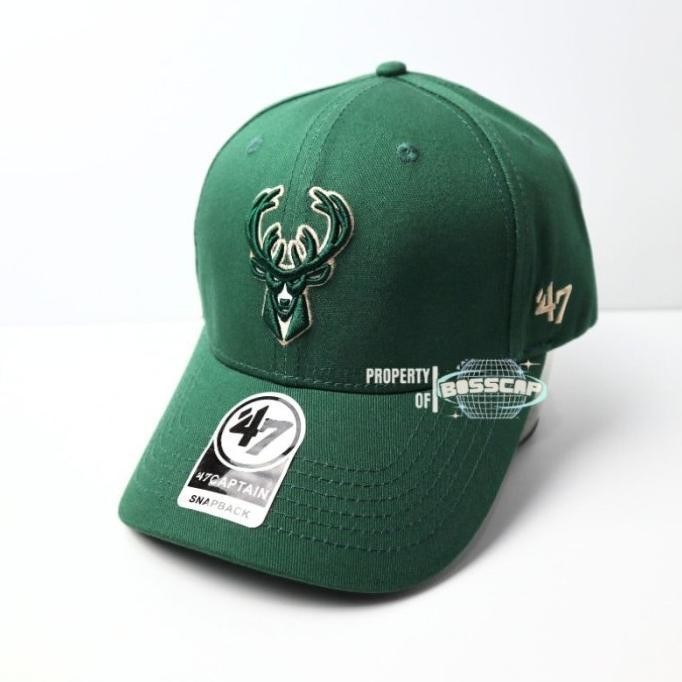TOPI SNAPBACK 47 MILWAUKE BUCKS BASEBALL CAP NBA HAT TOKOADE5